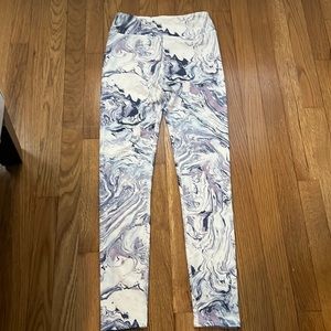 Marble print leggings